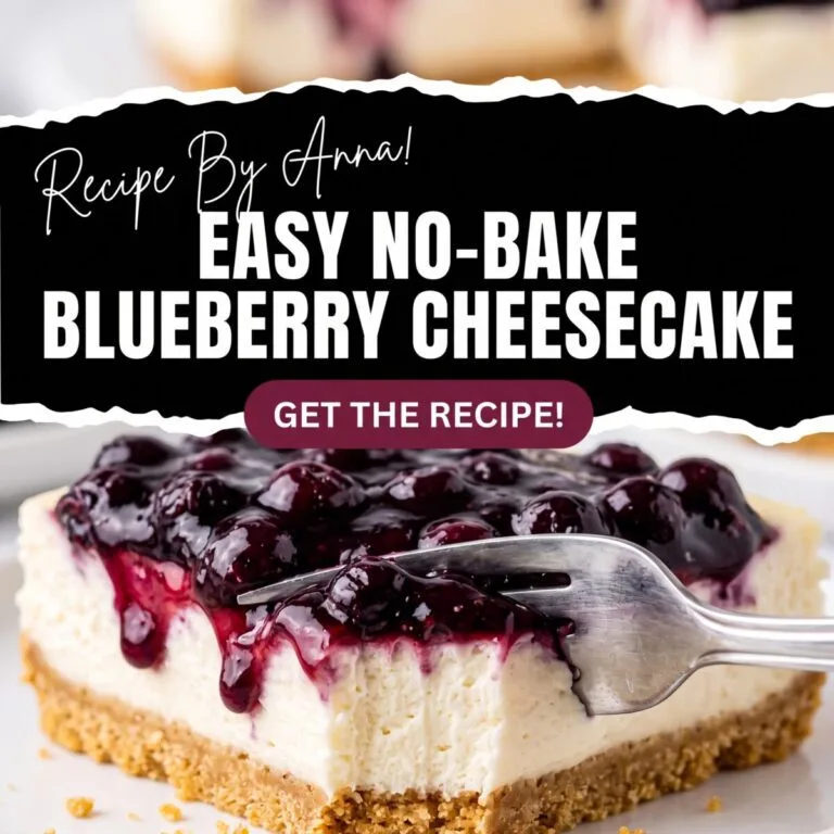 Easy No-Bake Blueberry Cheesecake