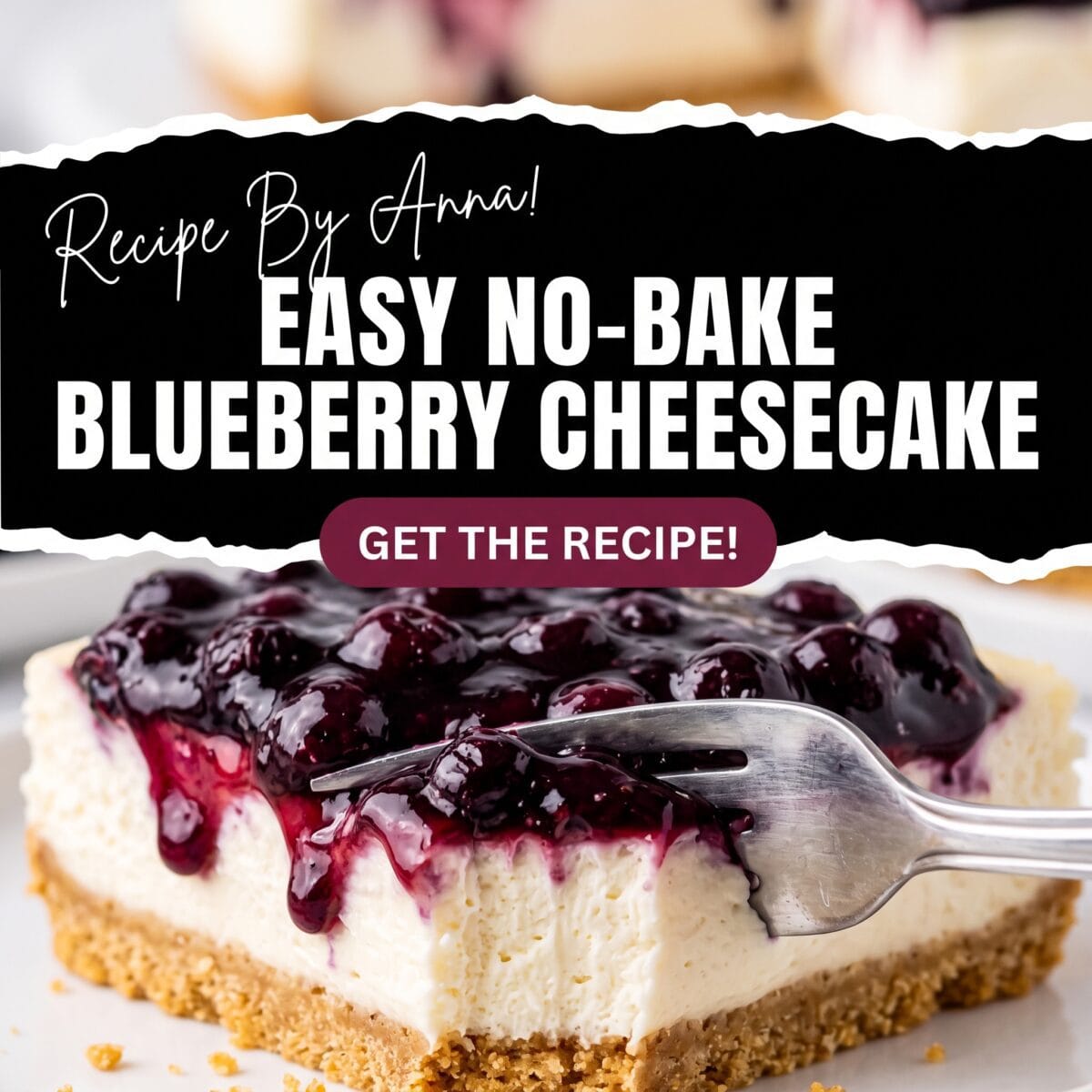 Easy No-Bake Blueberry Cheesecake