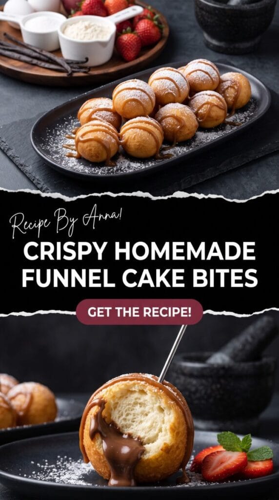 Crispy Homemade Funnel Cake Bites