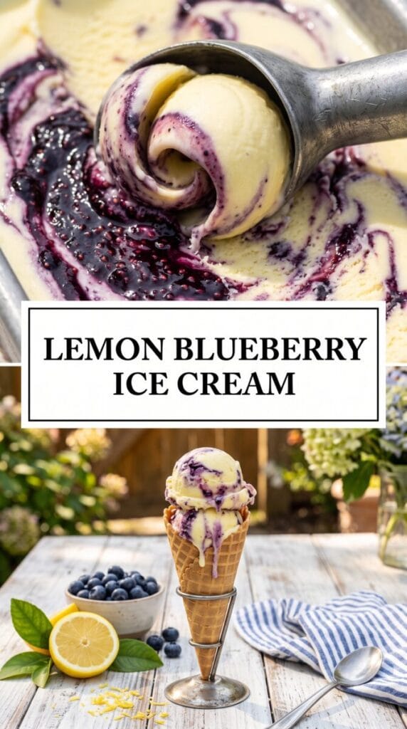 Lemon Blueberry Ice Cream