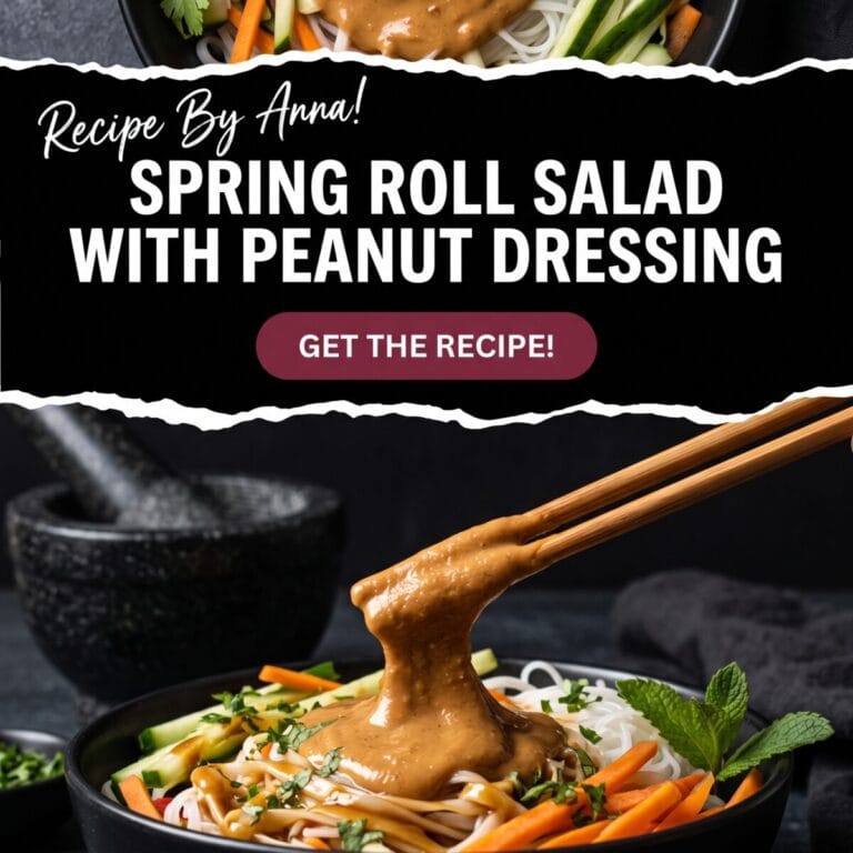 Spring Roll Salad with Peanut Dressing
