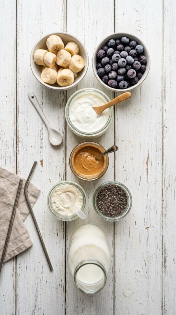 Banana Blueberry Protein Smoothie