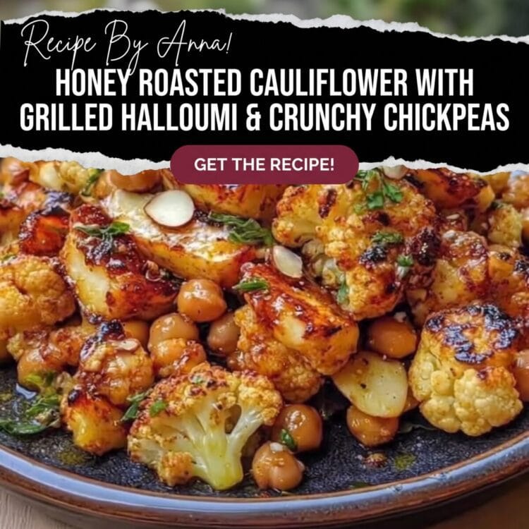 Honey Roasted Cauliflower with Grilled Halloumi