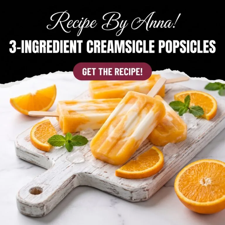 3-Ingredient Creamsicle Popsicles – Orange Cream Summer Dream
