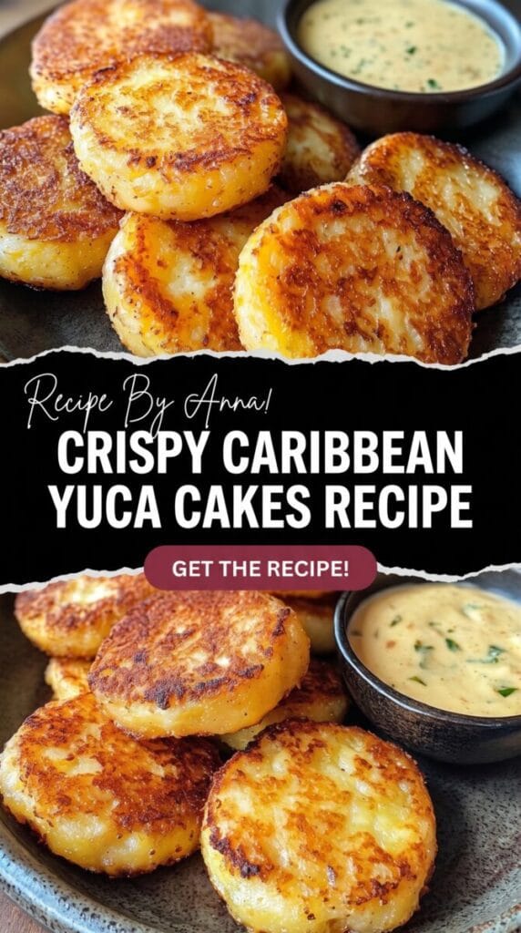 Crispy Caribbean Yuca Cakes with Garlic-Lime Mojo Sauce