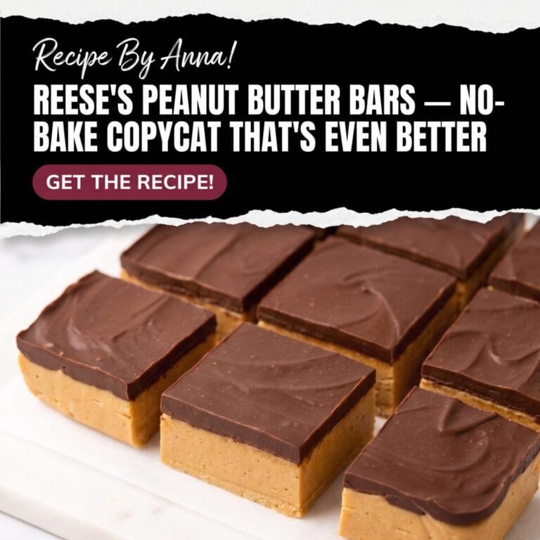 Reese's Peanut Butter Bars — No-Bake Copycat That's Even Better Reese's Peanut Butter Bars