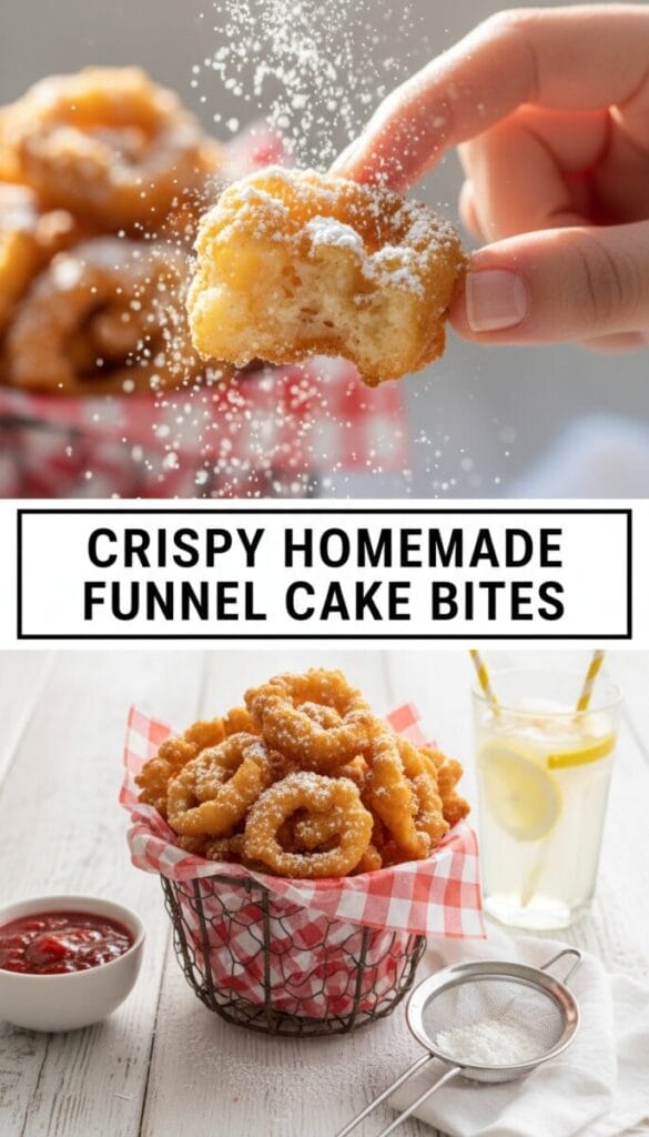 Crispy Homemade Funnel Cake Bites