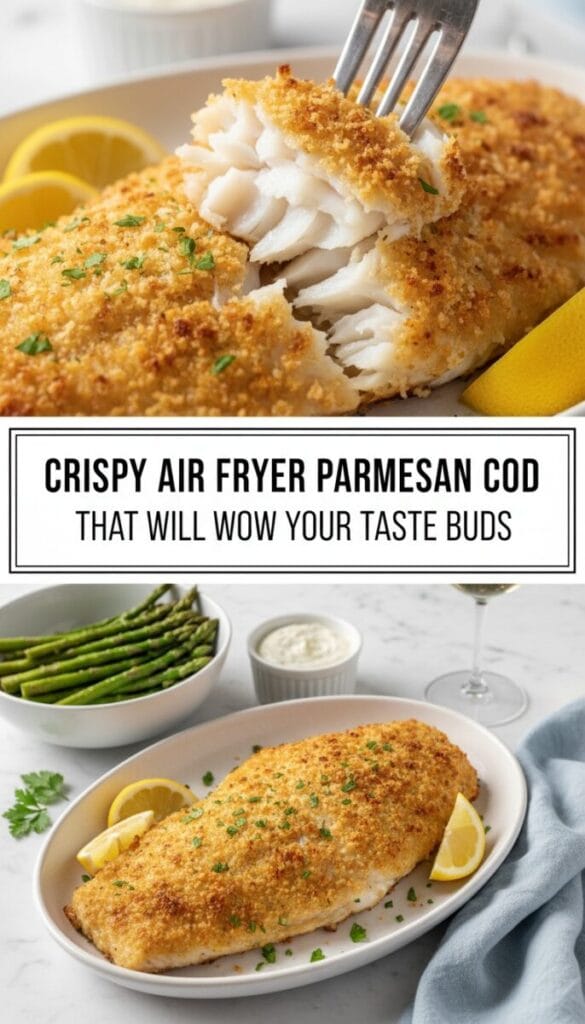 Crispy Air Fryer Parmesan Cod