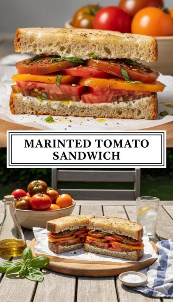 Marinated Tomato Sandwich