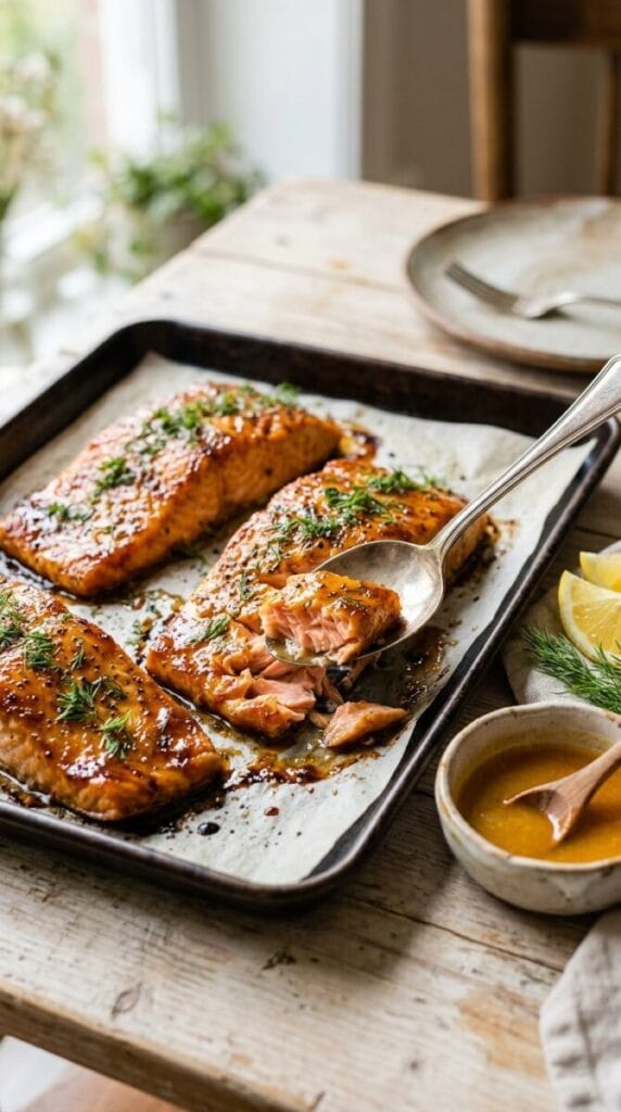 Honey Mustard Baked Salmon Recipe