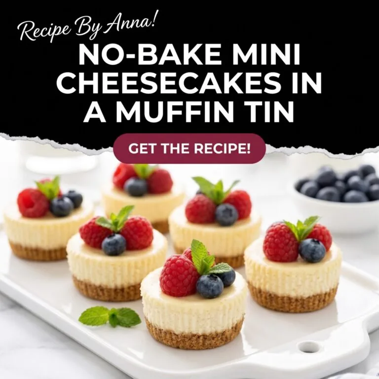 No-Bake Mini Cheesecakes in a Muffin Tin