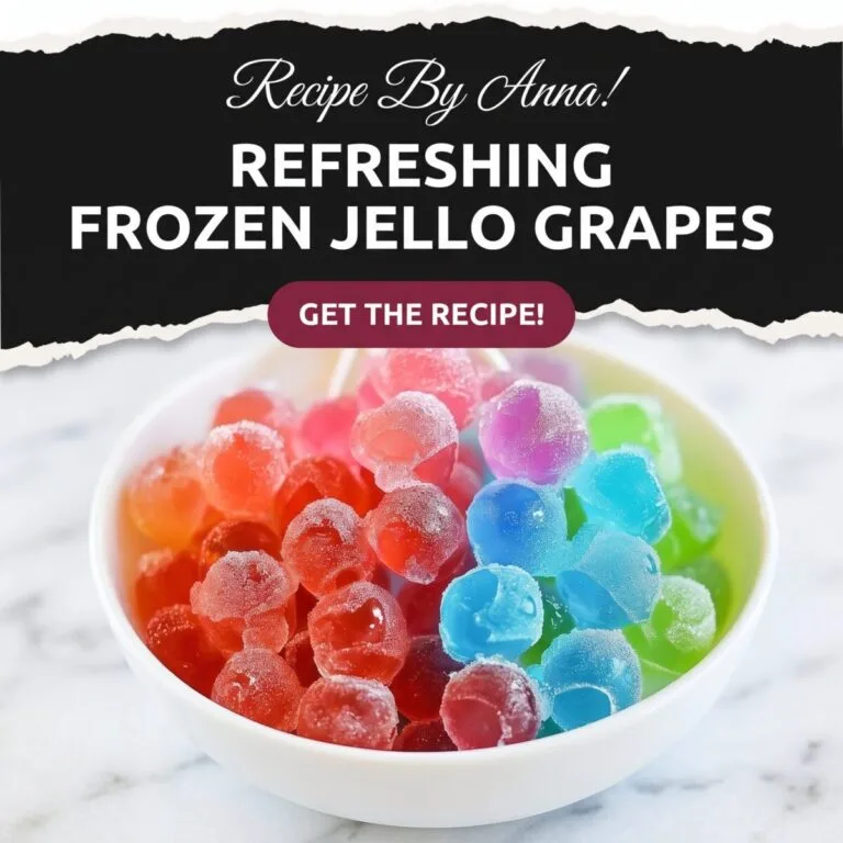 Refreshing Frozen Jello Grapes