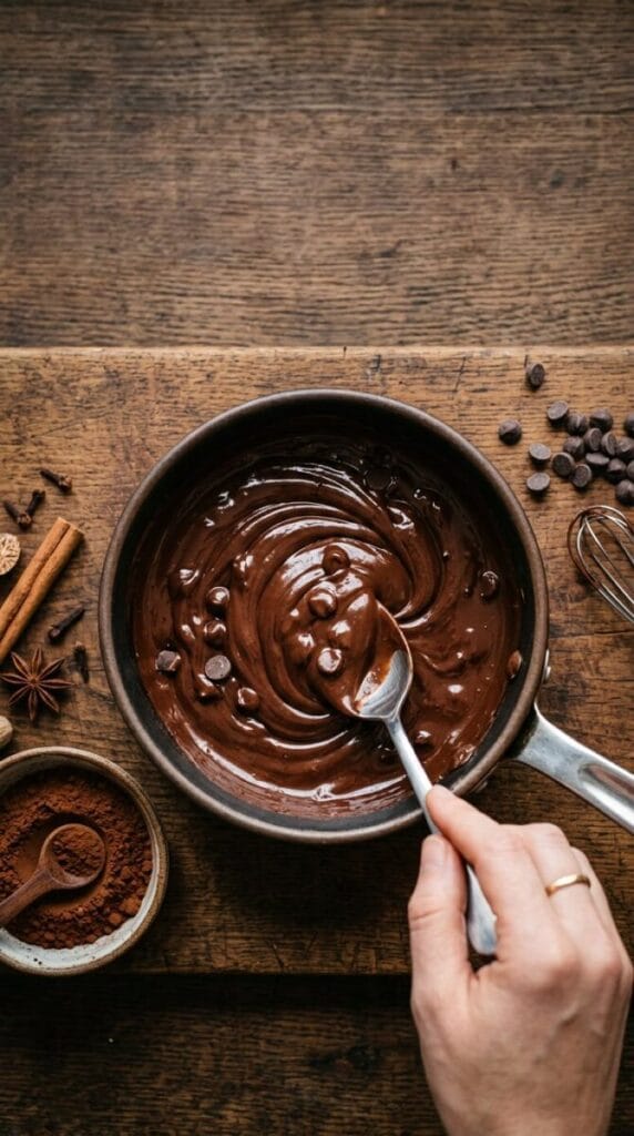 Cinnamon Pecan Bars with Spiced Chocolate