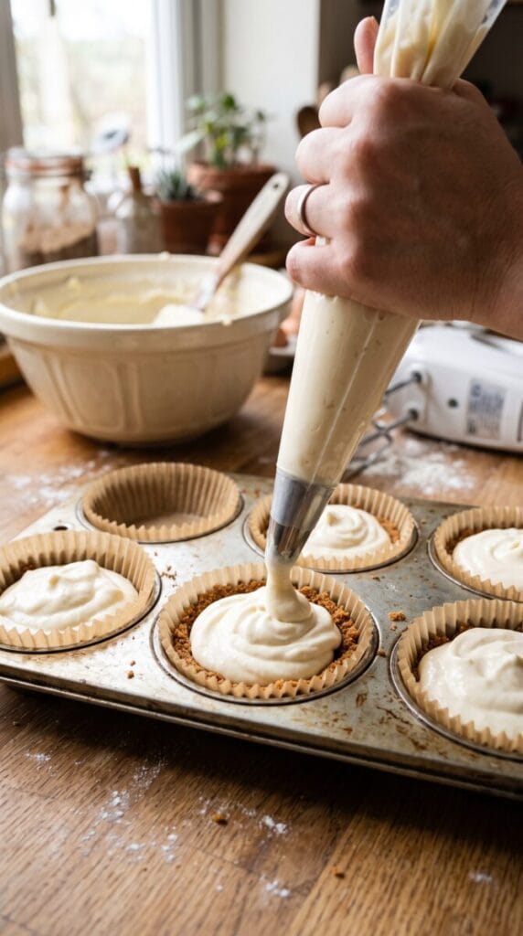 No-Bake Mini Cheesecakes in a Muffin Tin