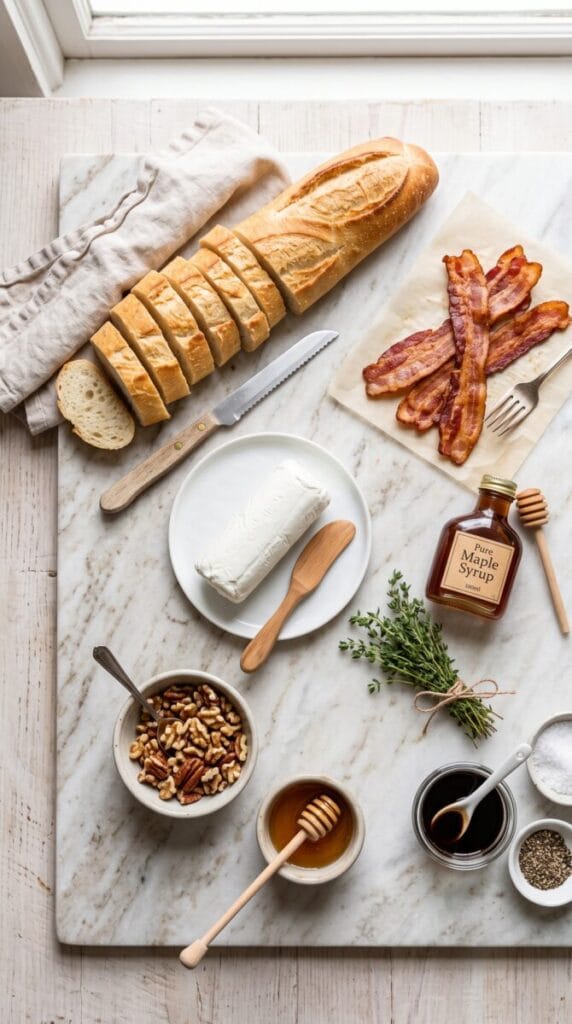 Maple Bacon Goat Cheese Crostini Recipe