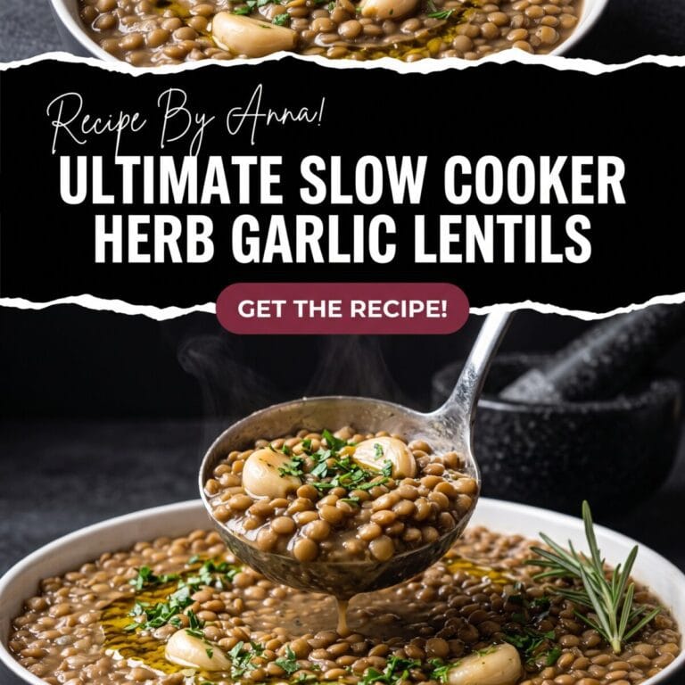 Ultimate Slow Cooker Herb Garlic Lentils
