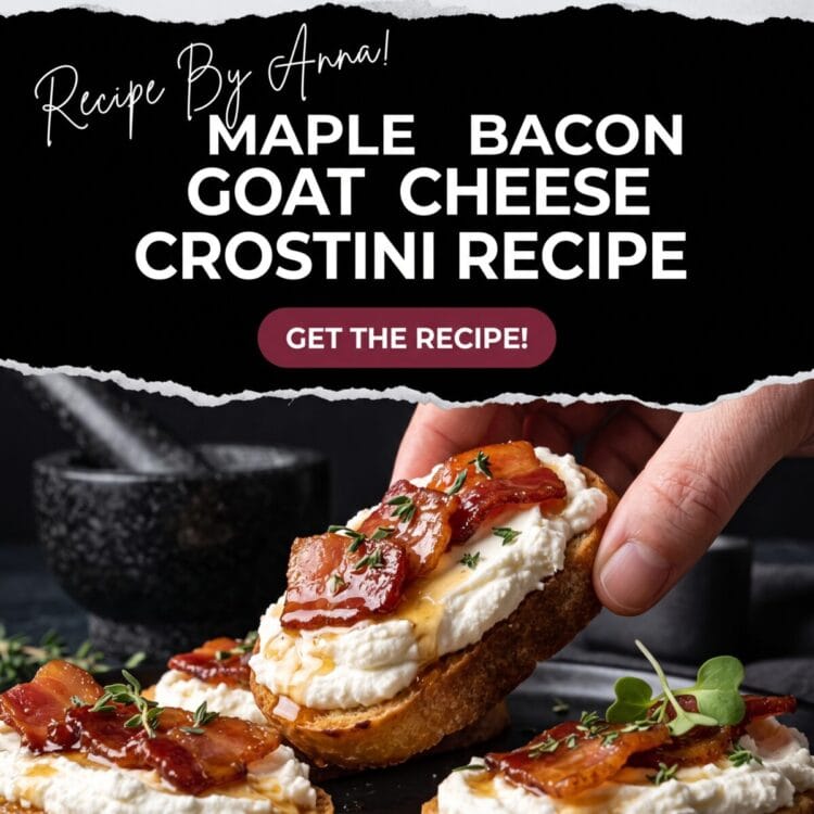 Maple Bacon Goat Cheese Crostini Recipe