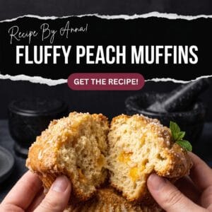 Fluffy Peach Muffins