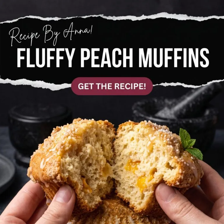 Fluffy Peach Muffins — Soft, Bakery-Style and Full of Fresh Peach Fluffy Peach Muffins