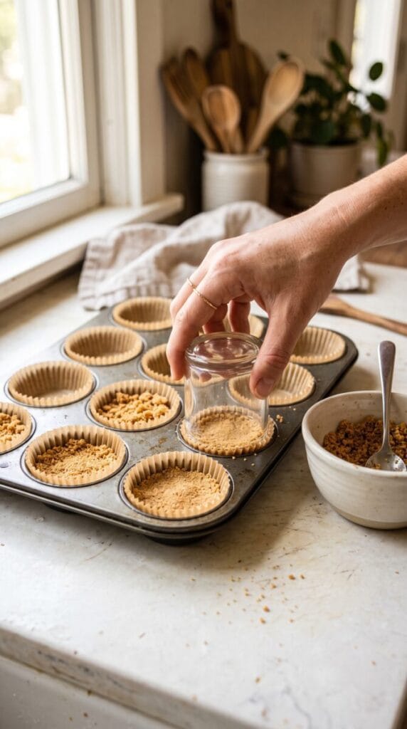 No-Bake Mini Cheesecakes in a Muffin Tin