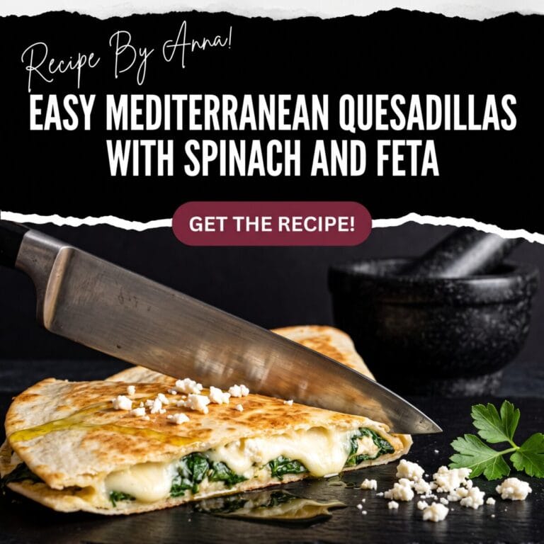 Easy Mediterranean Quesadillas with Spinach and Feta Mediterranean Quesadillas with Spinach and Feta