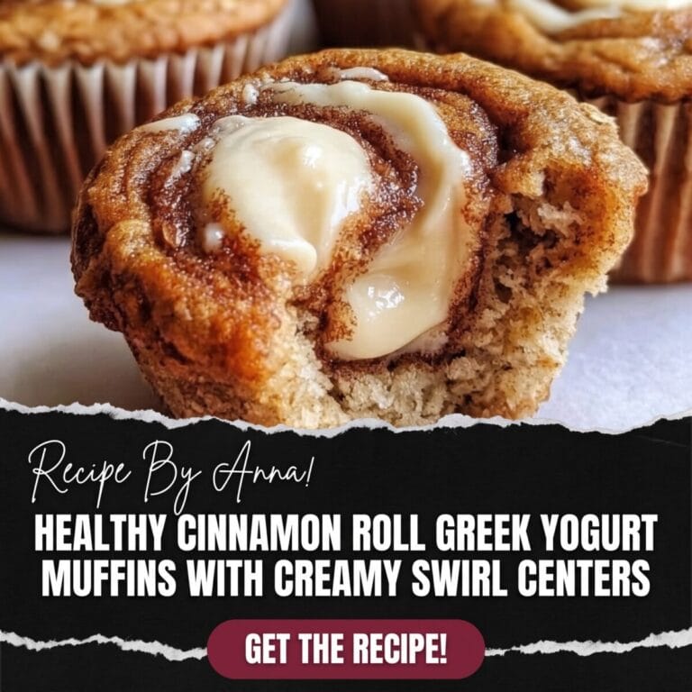 Healthy Cinnamon Roll Greek Yogurt Muffins