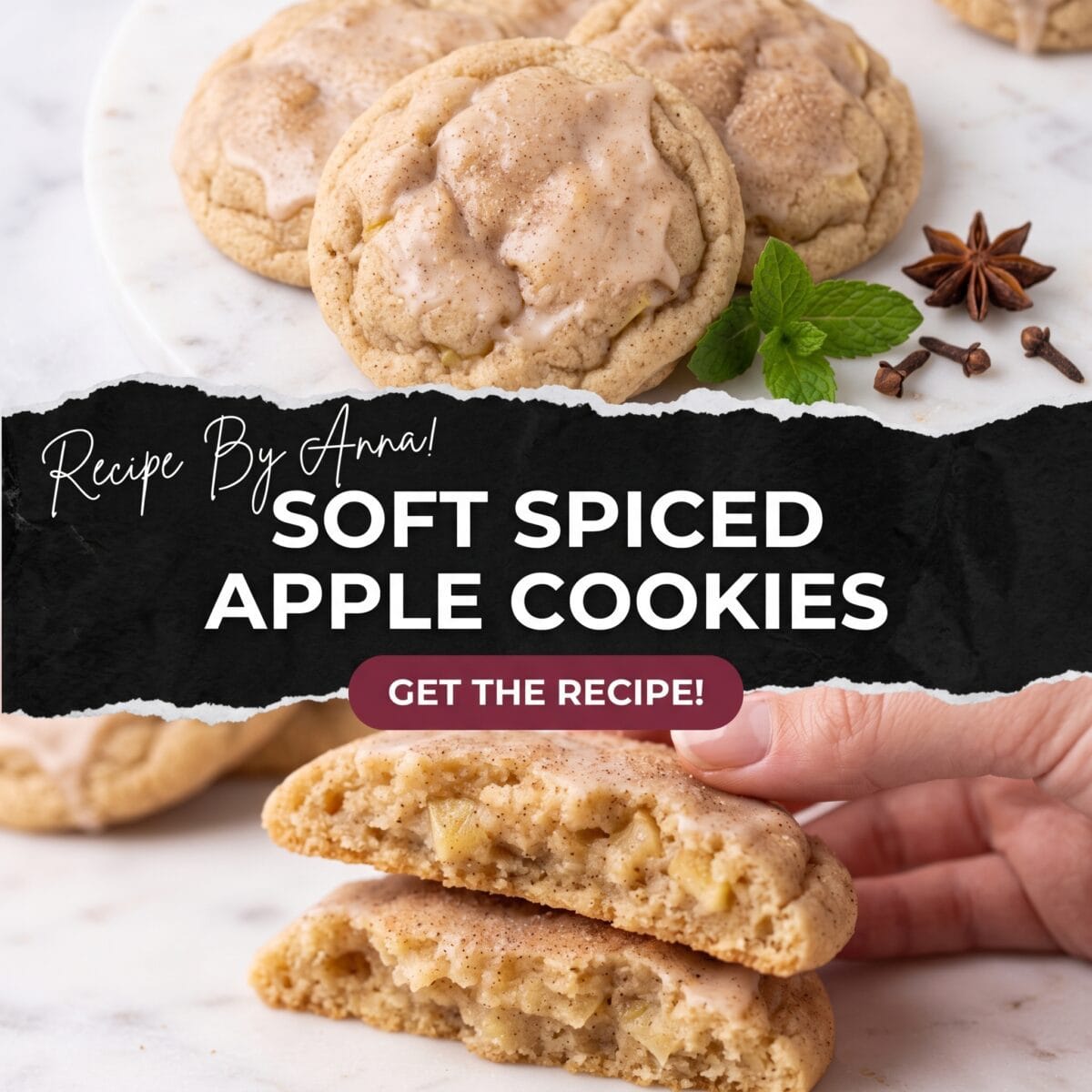 Soft Spiced Apple Cookies