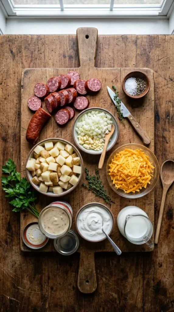 Cozy Slow Cooker Sausage and Potato Casserole