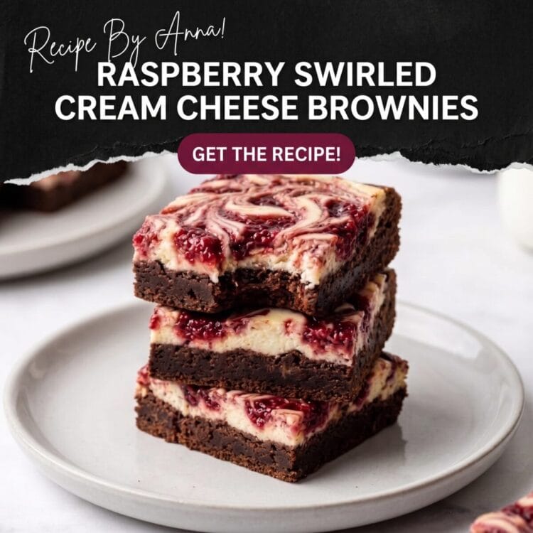Raspberry Swirled Cream Cheese Brownies