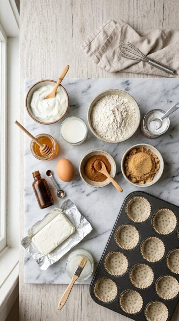 Healthy Cinnamon Roll Greek Yogurt Muffins