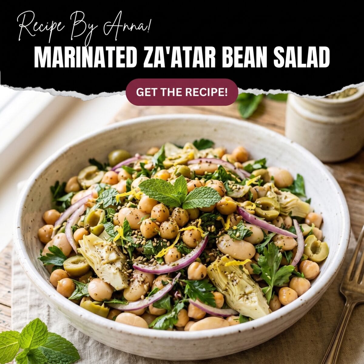 Marinated Za'atar Bean Salad Recipe