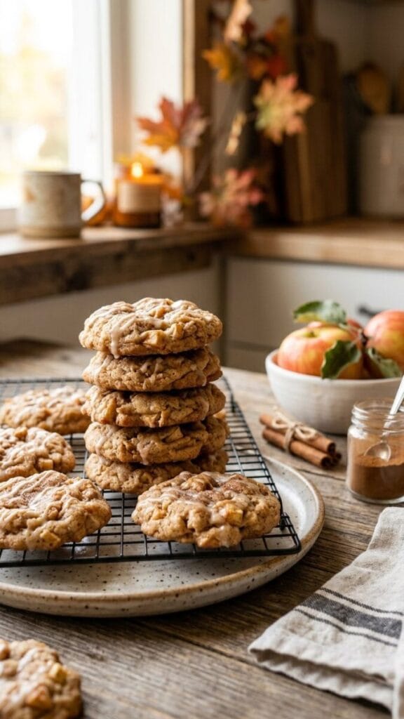 Soft Spiced Apple Cookies