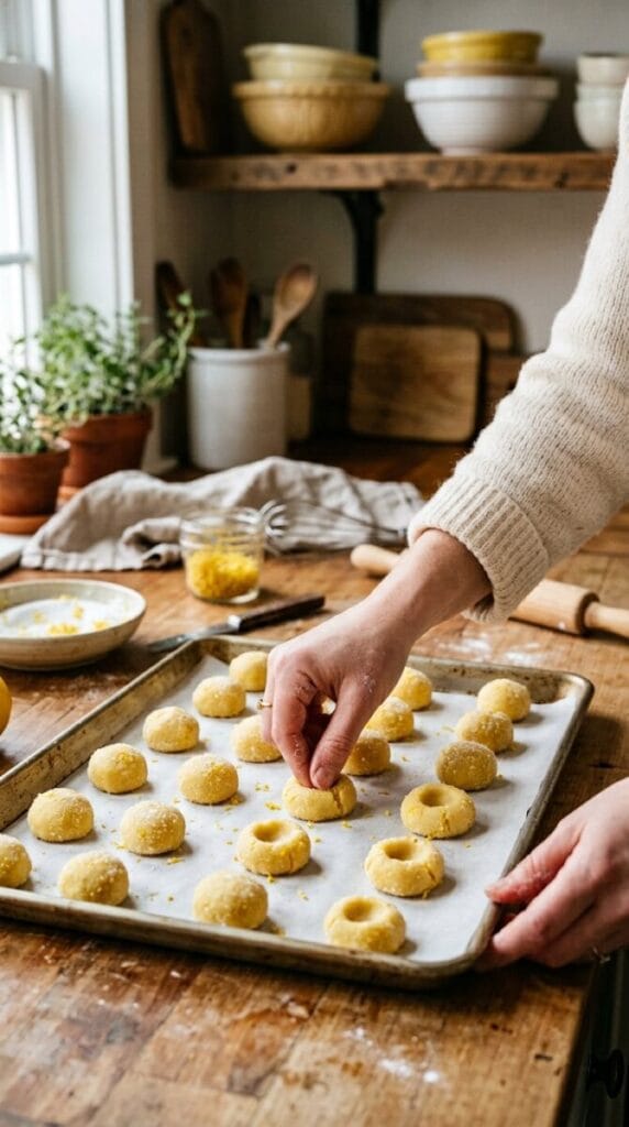 Lemon Curd Thumbprint Cookies