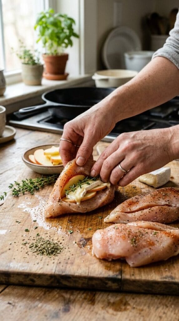Apple and Brie Stuffed Chicken