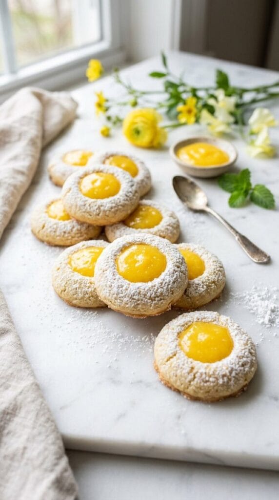 Lemon Curd Thumbprint Cookies