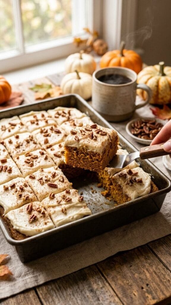Pumpkin Bars with Cream Cheese Frosting