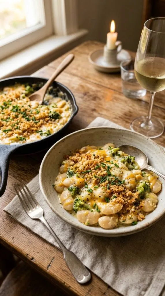 Broccoli-Cheddar Butter Beans Recipe