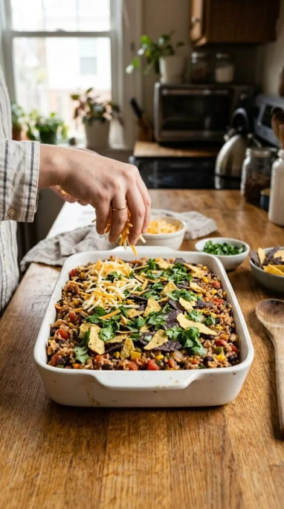 Brown Rice and Black Bean Casserole