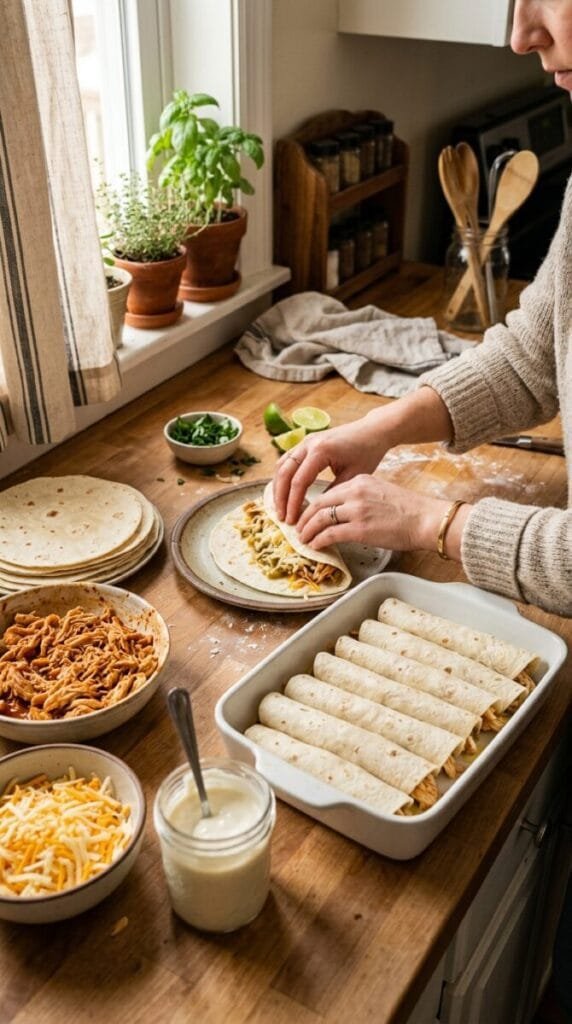 Chicken Enchiladas with Sour Cream