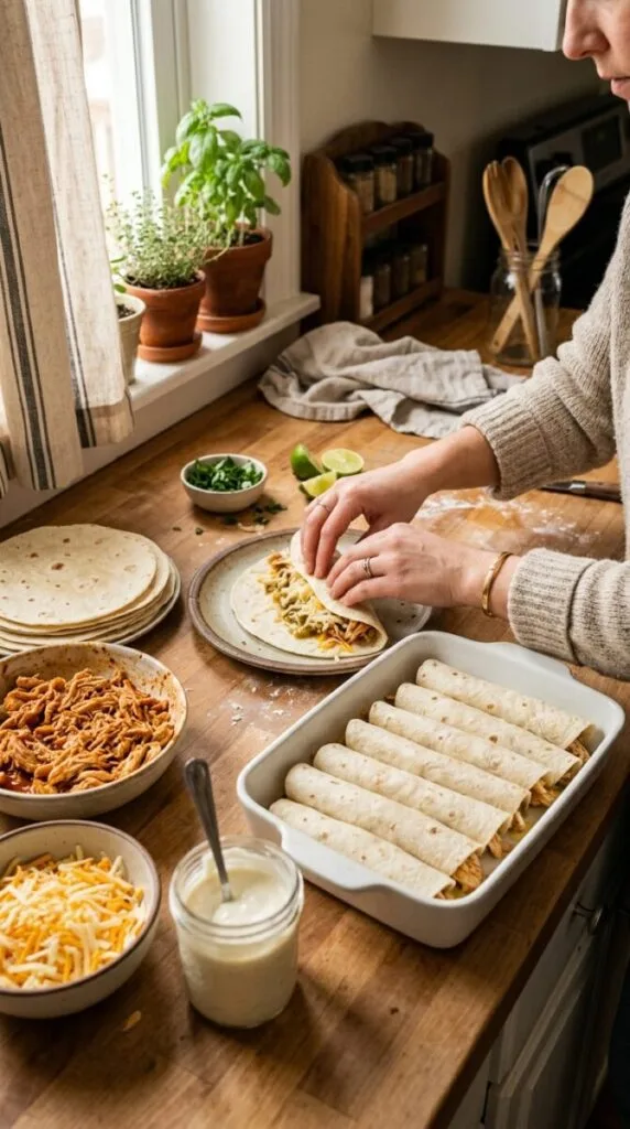 Chicken Enchiladas with Sour Cream