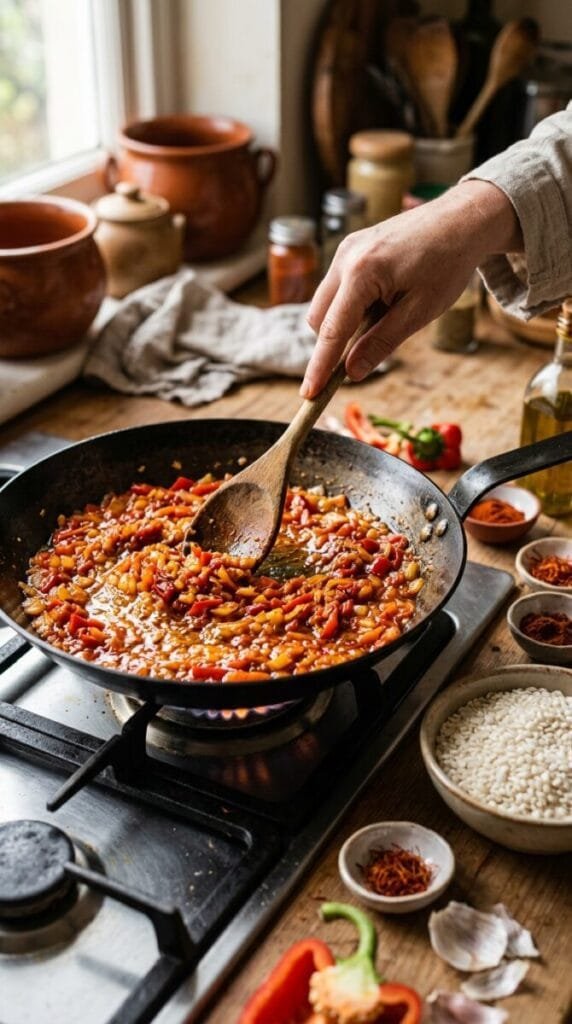 Vegan Paella with Mixed Mushrooms