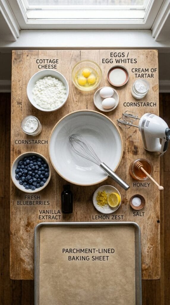 Cottage Cheese Blueberry Cloud Bread