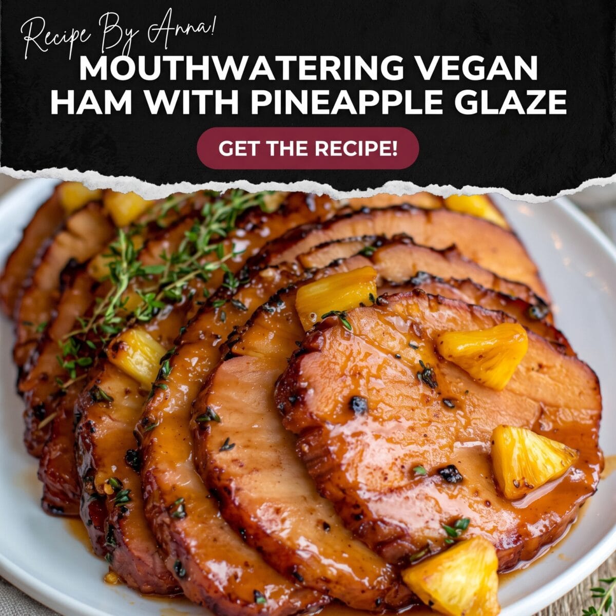 Mouthwatering Vegan Ham with Pineapple Glaze