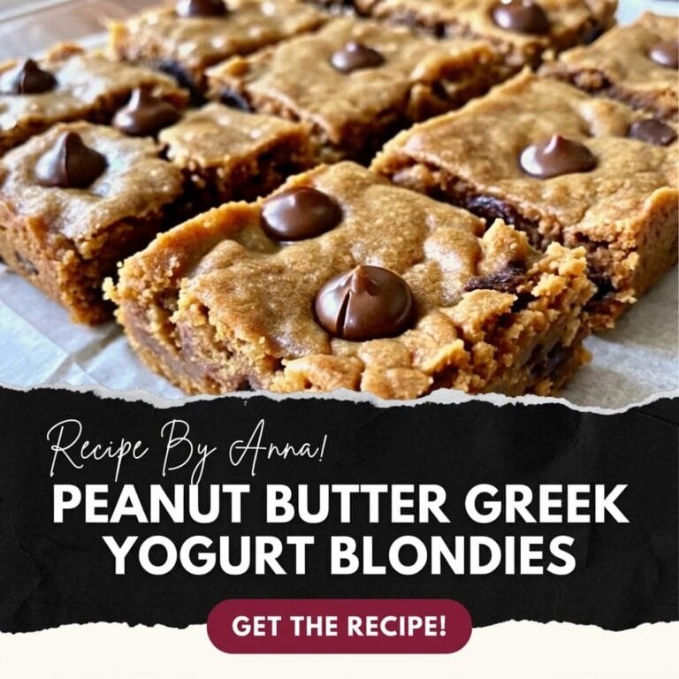 Peanut Butter Greek Yogurt Blondies Peanut Butter Greek Yogurt Blondies