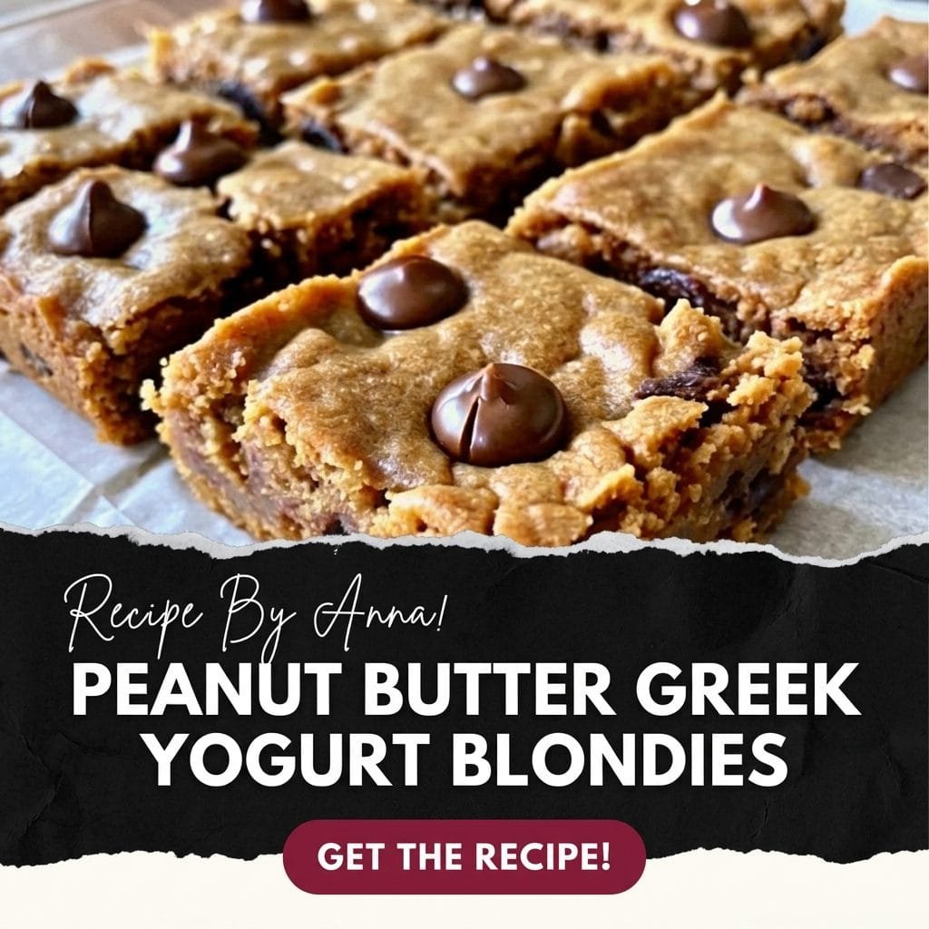 Peanut Butter Greek Yogurt Blondies