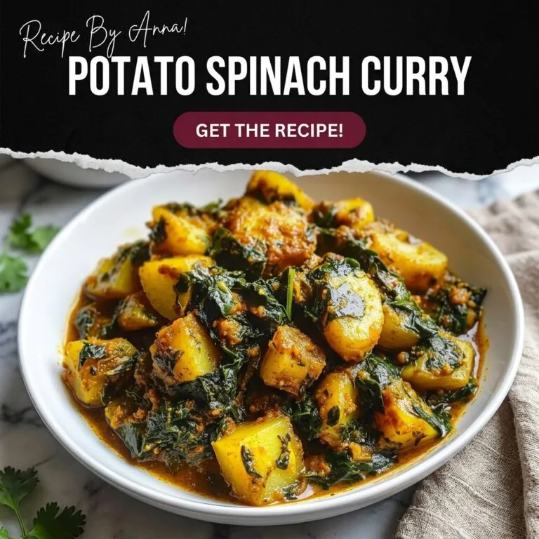 Healthy Potato Spinach Curry