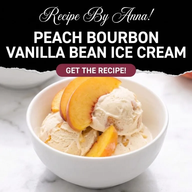 Peach Bourbon Vanilla Bean Ice Cream Peach Bourbon Vanilla Bean Ice Cream