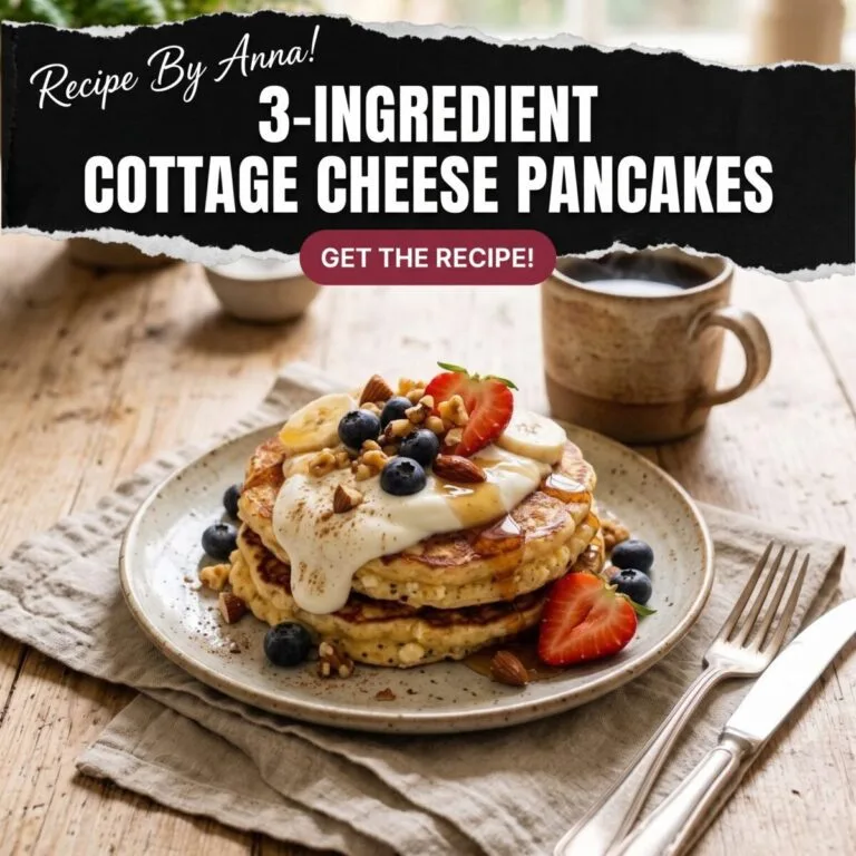 3-Ingredient Cottage Cheese Pancakes