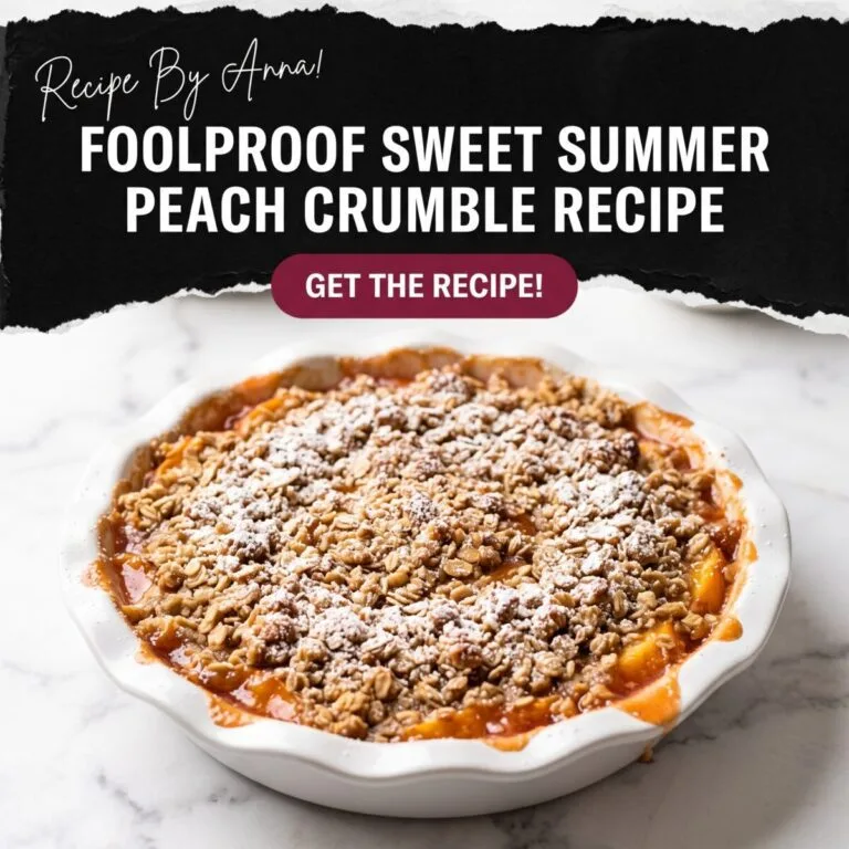Foolproof Sweet Summer Peach Crumble Recipe Foolproof Sweet Summer Peach Crumble Recipe