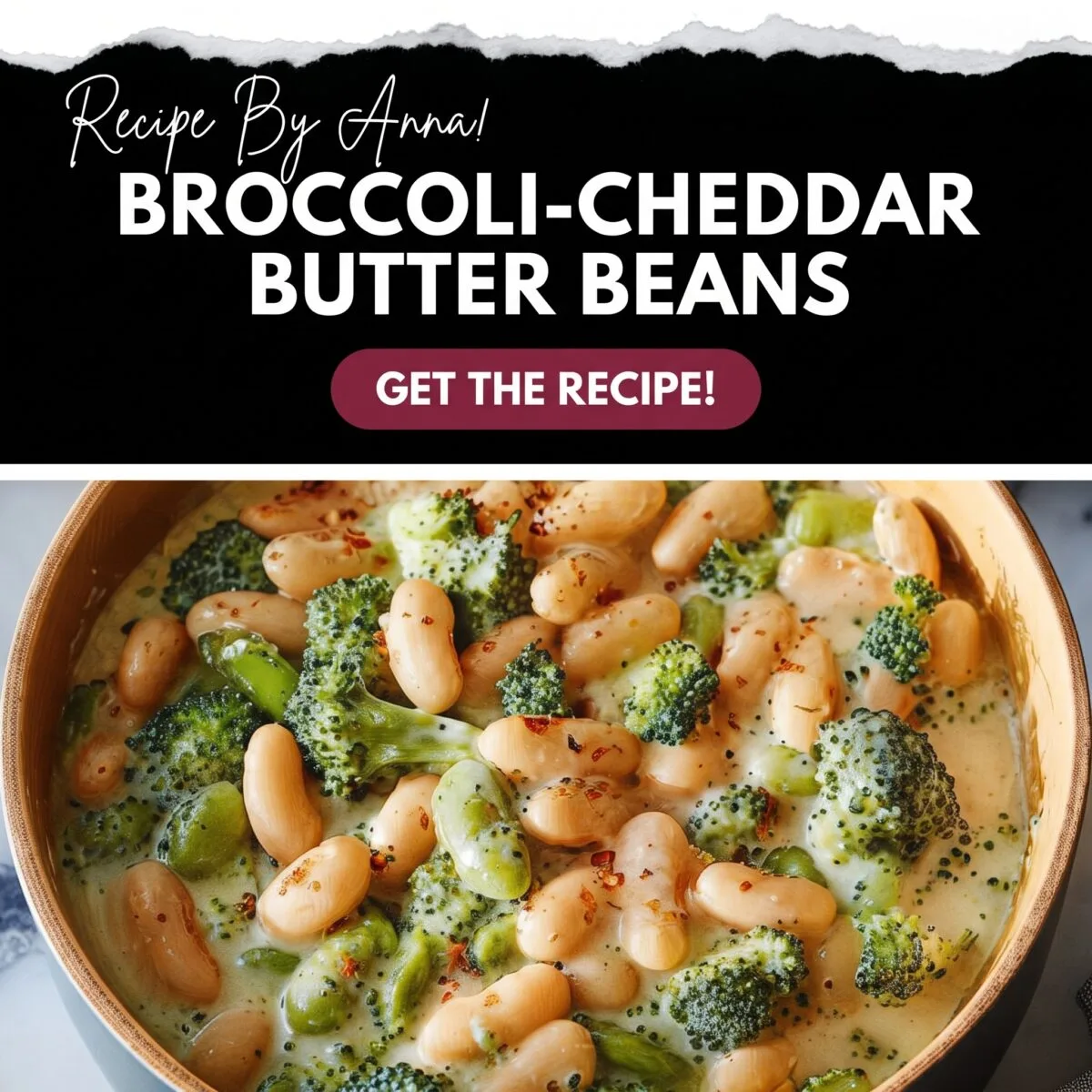 Broccoli-Cheddar Butter Beans Recipe